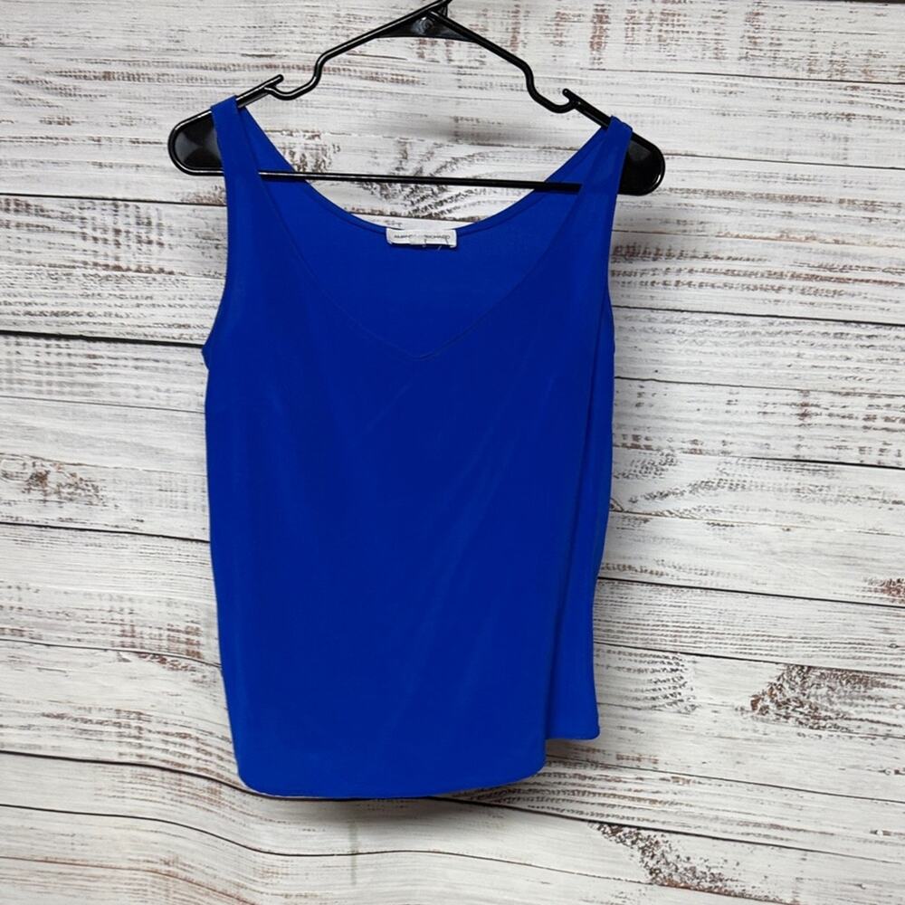 Amanda Uprichard Blue Silk Tank Top Large